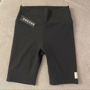 NWT OneOne black biker shorts